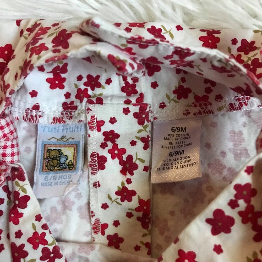 Tuti Fruiti Red & White Floral Matching Set - Picture 6 of 7